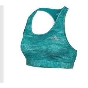 Adidas Sports Bra Climacool Techfit Compression Racerback Green Women's Medium